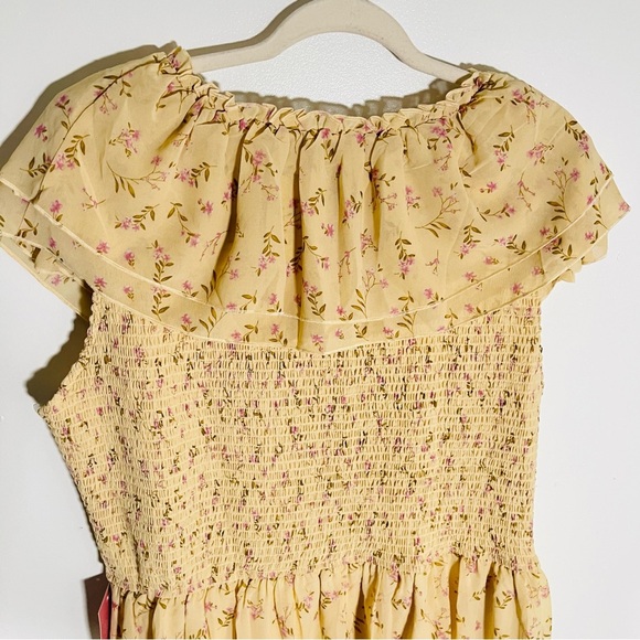 NWT Ivy City Co. Darla Yellow Floral Tiered Maxi Dress Bohemian Wedding Size 1X - Picture 8 of 9